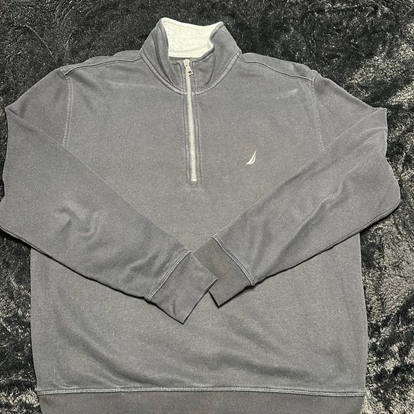 Black Nautica 1/4 zip up sweater, size L. - Picture 1 of 3